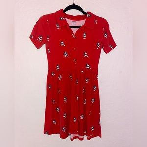 Cakeworthy red collared Mickey dress
